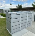 Zabudowa Premium na kosze na śmieci w kolorze srebrne aluminium RAL 9006