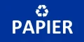 Naklejka do segregacji śmieci papier niebieska