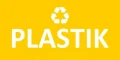 Naklejka do segregacji śmieci plastik żółta