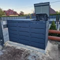 Zabudowa śmietnika Premium 240l na 3 kosze antracyt RAL 7016 Ezabudowy