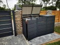 Estetyczna zabudowa koszy na śmieci metal Premium 240l-3 antracyt
