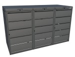 Zabudowa koszy na śmieci metal Premium antracyt 240l-3