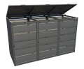 Zabudowa koszy na śmieci metal Premium 240l-3 RAL 7016