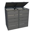 Zabudowa koszy na śmieci 240l metal Premium antracyt