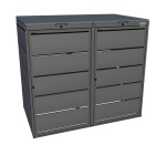 Zabudowa koszy na śmieci metal Premium antracyt 240l-2