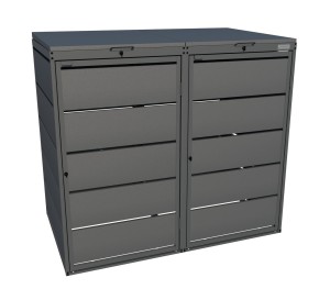 Zabudowa koszy na śmieci metal Premium antracyt 240l-2