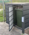 Kosz 240l w zabudowie koszy na śmieci metal Premium antracyt RAL 7016