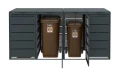 Kosze na śmiecie 120l i 240l w zabudowie koszy Premium Combo RAL 7016