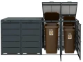 Kosze na śmiecie 120l i 240l w jednej estetycznej zabudowie koszy Premium Combo