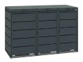 Zabudowy koszy na śmieci 120l oraz 240l Premium Combo w kolorze antracyt RAL 7016