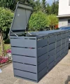 Solidna zabudowa koszy na śmieci 240l na 5 pojemników metal Premium
