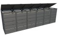Zabudowa koszy śmietnikowych 240l metal Premium w kolorze antracyt RAL 7016 Ezabudowy