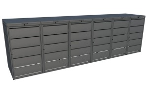 Zabudowa koszy na śmieci metal Premium antracyt 240l-6