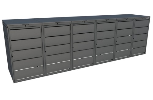 Zabudowa koszy na śmieci metal Premium antracyt 240l-6