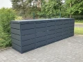 Nowoczesna zewnętrzna obudowa koszy na śmieci metal Premium 240l-6