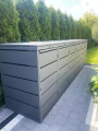 Estetyczna metalowa osłona na kosze na śmieci metal Premium 240l-6 RAL 7016