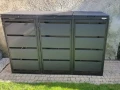 Ezabudowy metalowe zabudowy koszy na śmieci w kolorze czarnym Premium RAL 9005