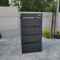 Obudowa kosza na śmieci metal Premium na 1 pojemnik 120l kolor antracyt RAL 7016