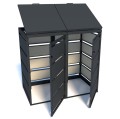 Zewnętrzna zabudowa koszy na śmieci 120l-2 metal Premium