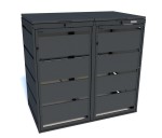 Zabudowa koszy na śmieci metal Premium antracyt 120l-2