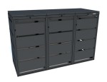 Zabudowa koszy na śmieci metal Premium antracyt 120l-3