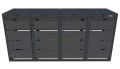 Zabudowy koszy na śmieci metal Premium 120lx4 antracyt RAL 7016