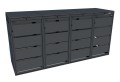 Zabudowy koszy na śmieci metal Premium 120lx4 antracyt