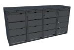 Zabudowa koszy na śmieci metal Premium antracyt 120l-4