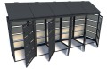 Obudowa koszy na śmieci 120l x5 metal Premium antracyt otwarta