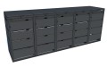 Obudowa koszy na śmieci 120l x 5 metal Premium antracyt