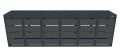 Zabudowa koszy śmietnikowych metal Premium 120l x6 antracyt zamknięta