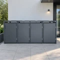 Metalowa zabudowy koszy 240l Optima w kolorze antracyt RAL 7016 Ezabudowy