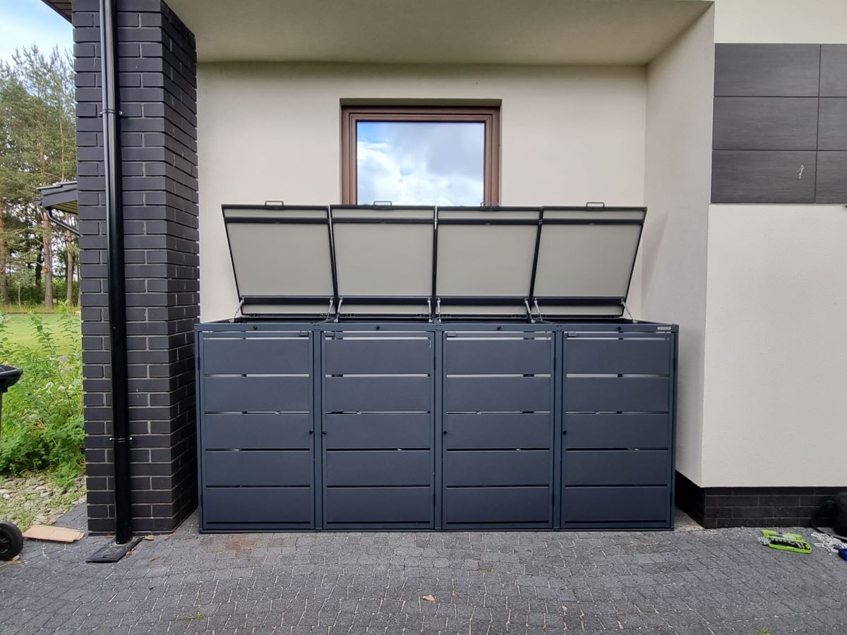 Zabudowa koszy otwarta pokrywa